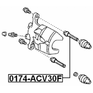 Guide Bolt Brake Caliper - FEBEST 0174ACV30F