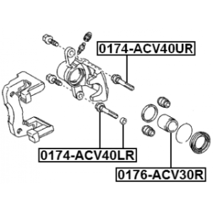 Guide Bolt Brake Caliper - FEBEST 0174ACV40UR