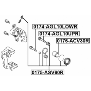 Guide Bolt Brake Caliper - FEBEST 0174AGL10UPR