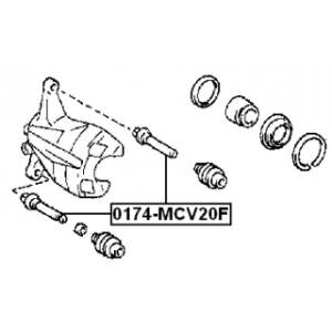 Guide Bolt Brake Caliper - FEBEST 0174MCV20F
