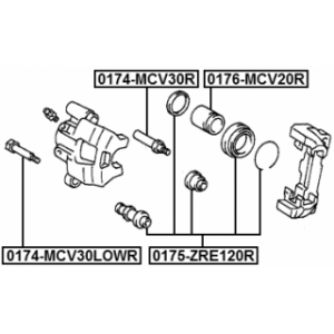 Guide Bolt Brake Caliper - FEBEST 0174MCV30LOWR