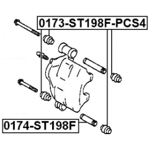 Guide Bolt Brake Caliper - FEBEST 0174ST198F