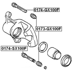 Guide Bolt Brake Caliper - FEBEST 0174SX100F