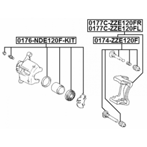 Guide Bolt Brake Caliper - FEBEST 0174ZZE120F