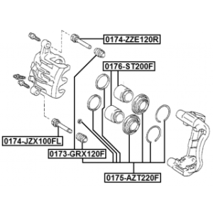 Repair Kit Brake Caliper - FEBEST 0175AZT220F