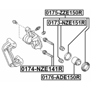 Piston Brake Caliper - FEBEST 0176ADE150R