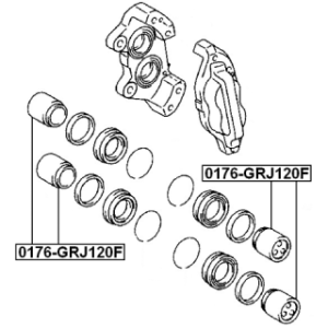 Piston Brake Caliper - FEBEST 0176GRJ120F