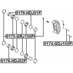 Piston Brake Caliper - FEBEST 0176HDJ01F