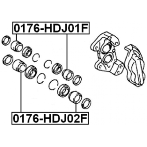 Piston Brake Caliper - FEBEST 0176HDJ02F