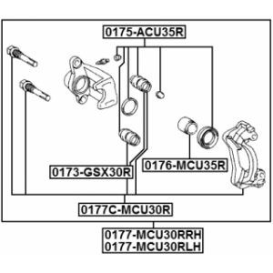 Piston Brake Caliper - FEBEST 0176MCU35R