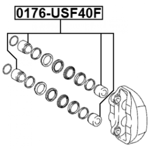 Piston Brake Caliper - FEBEST 0176USF40F
