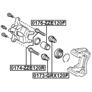 Piston Brake Caliper - FEBEST 0176ZZE120F