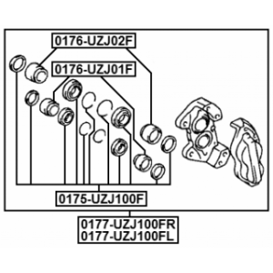Brake Caliper - FEBEST 0177UZJ100FL