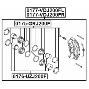 Brake Caliper - FEBEST 0177VDJ200FL