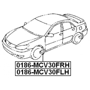 Mounting Kit Mud Guard - FEBEST 0186MCV30FRH