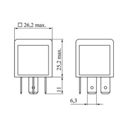 Main Current Relay BOSCH 0986332022 OE 1154228