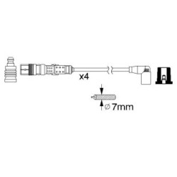 Ignition Cable Kit BOSCH 0986356341 for SEAT
