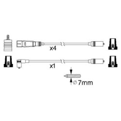 Ignition Cable Kit BOSCH 0986356317 for AUDI