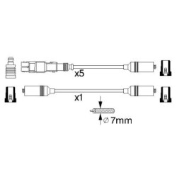 Ignition Cable Kit BOSCH 0986356350 for SEAT