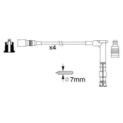 Ignition Cable Kit BOSCH 0986356351 for MERCEDES 124