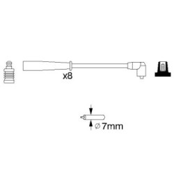 Ignition Cable Kit BOSCH 0986356707 for LAND ROVER RANGE ROVER
