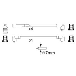 Ignition Cable Kit BOSCH 0986356720 for SAAB