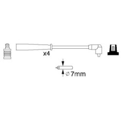 Ignition Cable Kit BOSCH 0986356727 for CITROEN