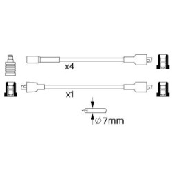 Ignition Cable Kit BOSCH 0986356732 for SUZUKI