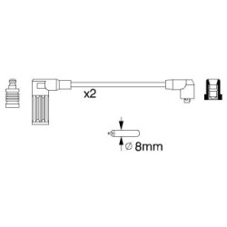 Ignition Cable Kit BOSCH 0986356752 for FIAT CINQUECENTO OE 600314
