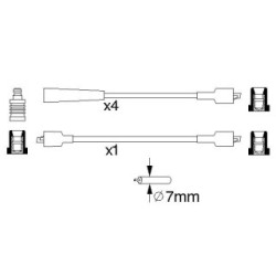 Ignition Cable Kit BOSCH 0986356762 for SUZUKI SAMURAI