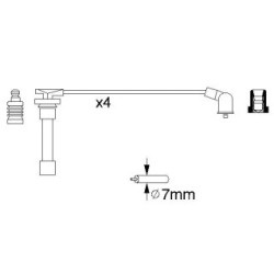 Ignition Cable Kit BOSCH 0986356793 for HONDA ACCORD