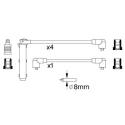 Ignition Cable Kit BOSCH 0986356802 for FORD SCORPIO