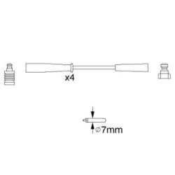 Ignition Cable Kit BOSCH 0986356817 for RENAULT