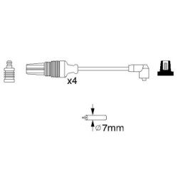 Ignition Cable Kit BOSCH 0986356830 for CITROEN
