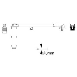 Ignition Cable Kit BOSCH 0986356833 for FORD OE 6828806