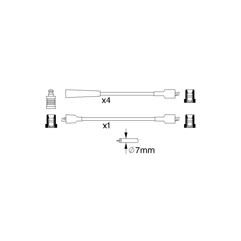 Ignition Cable Kit BOSCH 0986356855 for SUZUKI SAMURAI