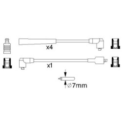 Ignition Cable Kit BOSCH 0986356859 for MAZDA 323