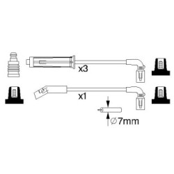 Ignition Cable Kit BOSCH 0986356980 for CHEVROLET