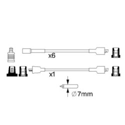 Ignition Cable Kit BOSCH 0986357011 for VAUXHALL OE 1612476