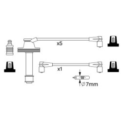 Ignition Cable Kit BOSCH 0986357054 for VOLVO 850