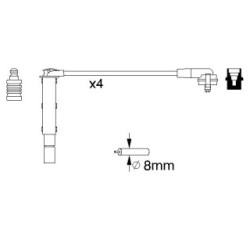 Ignition Cable Kit BOSCH 0986357090 for FORD GALAXY