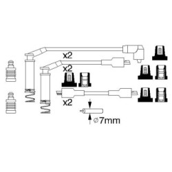 Ignition Cable Kit BOSCH 0986357125 for VAUXHALL OE 1612558