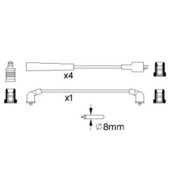 Ignition Cable Kit BOSCH 0986357129 for FORD TRANSIT