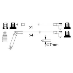 Ignition Cable Kit BOSCH 0986357148 for VAUXHALL OE 1612557