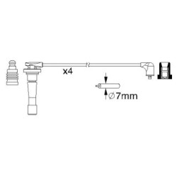 Ignition Cable Kit BOSCH 0986357150 for HONDA CR-V OE 32700-PHK-003