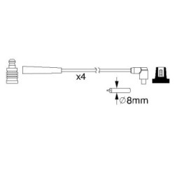 Ignition Cable Kit BOSCH 0986357221 for FORD FIESTA