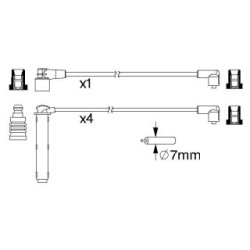 Ignition Cable Kit BOSCH 0986357223 for LAND ROVER FREELANDER
