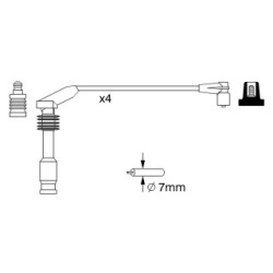 Ignition Cable Kit BOSCH 0986357226 for VAUXHALL OE 1612608
