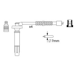 Ignition Cable Kit BOSCH 0986357262 for SUBARU FORESTER