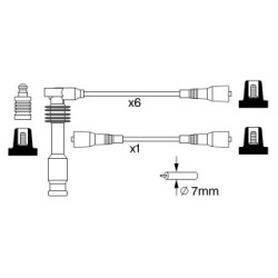 Ignition Cable Kit BOSCH 0986357276 OE 1612522